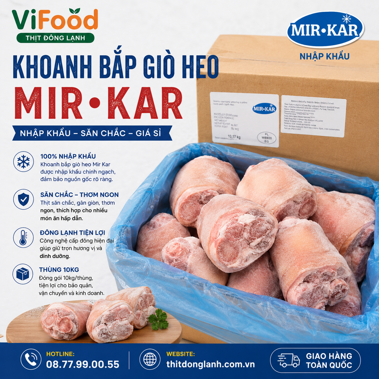Khoanh Bắp Giò Heo Mir-Kar Giá Sỉ
